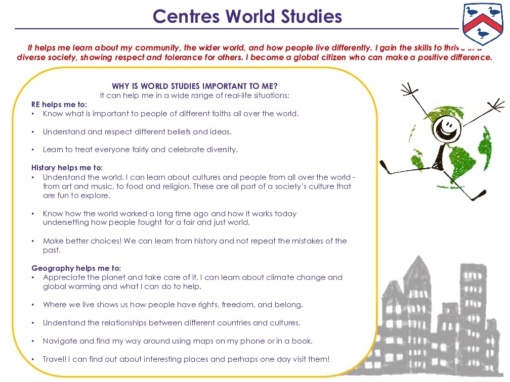 Centres world studies learning journey