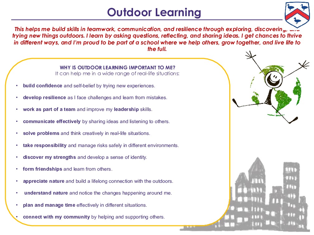 Outdoor learning learning journey